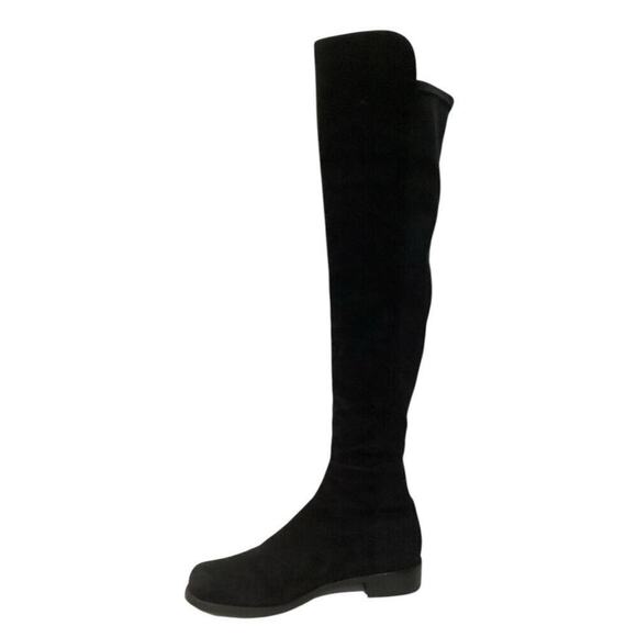 Stuart Weitzman 5050 Boot In Suede Over The Knee Boot In Black Size 7.5 - Picture 8 of 14